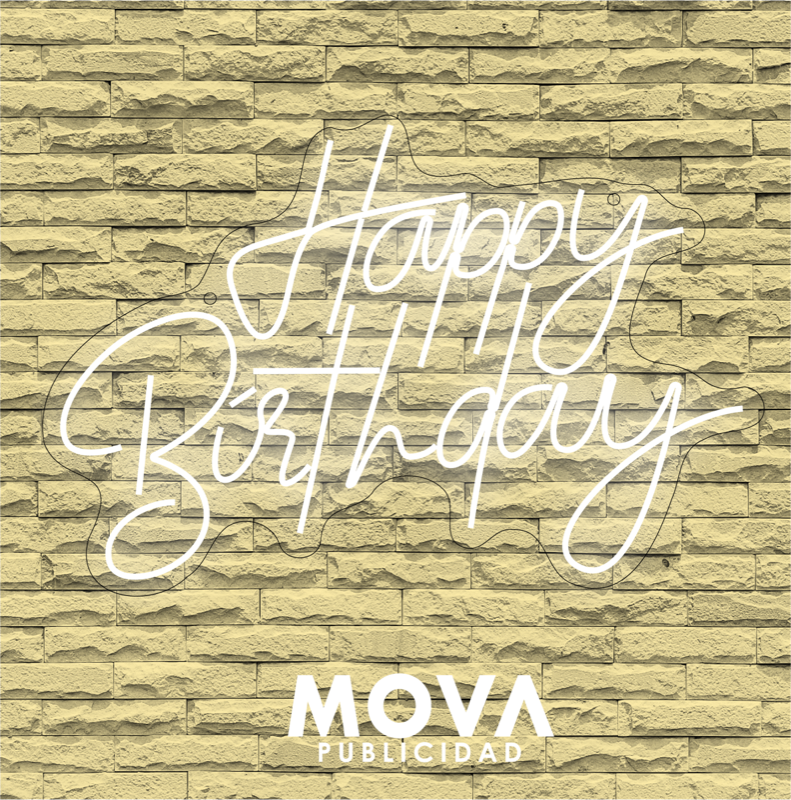 Happy Birthday REF 10 - luz blanca